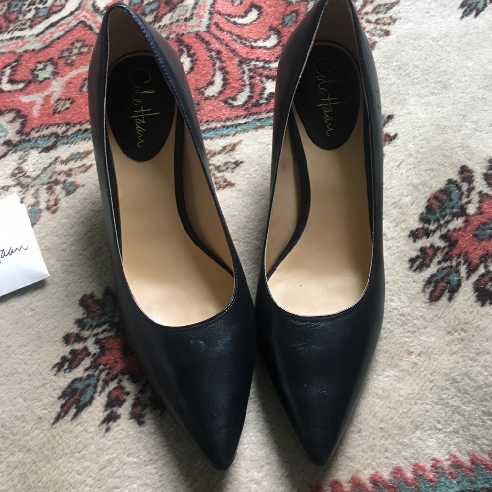 Cole Haan  black leather heels